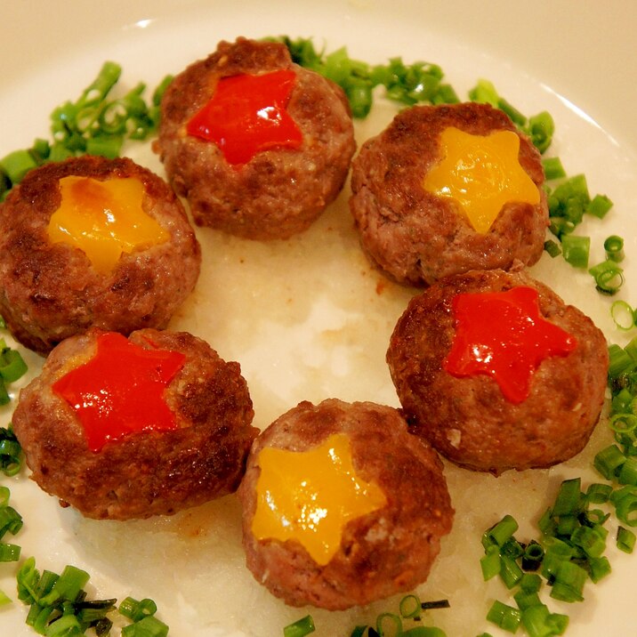 おろしポン酢でさっぱりと☆シイタケの肉詰め